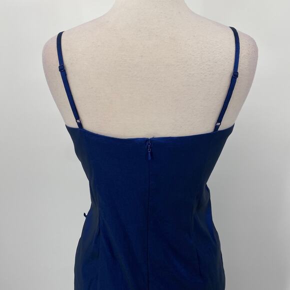 Adrianna Papell Cocktail Dress & Jacket Set Iridescent Cobalt Blue Womens Medium - Picture 6 of 14